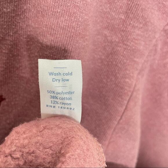 MARINE LAYER Oh Hey Saddle Crew Fleece Sweatshirt Mauve {I12} - Picture 6 of 10